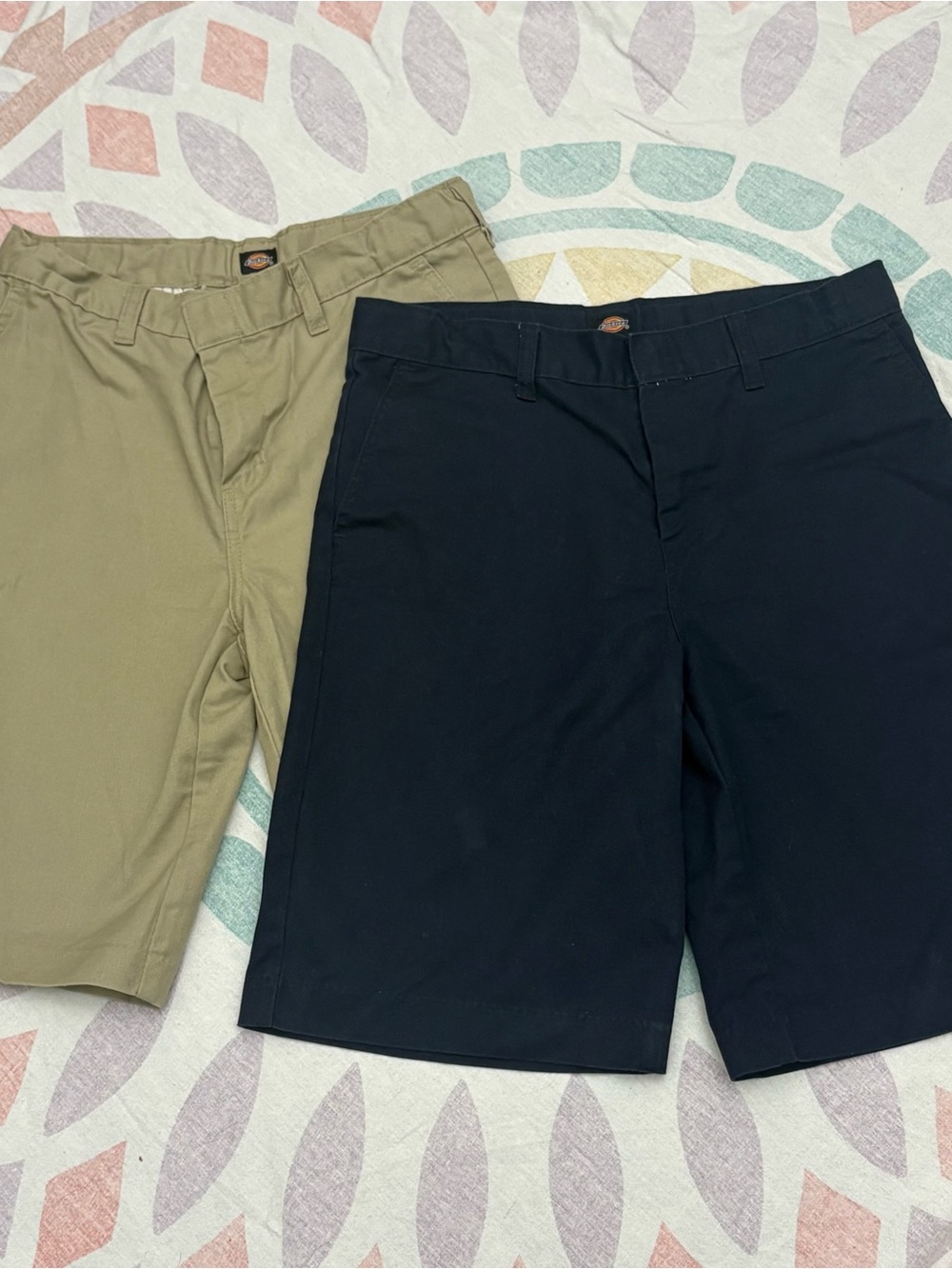 Dickies big kid size 18 Flat Front Work Shorts - Navy & Khaki
